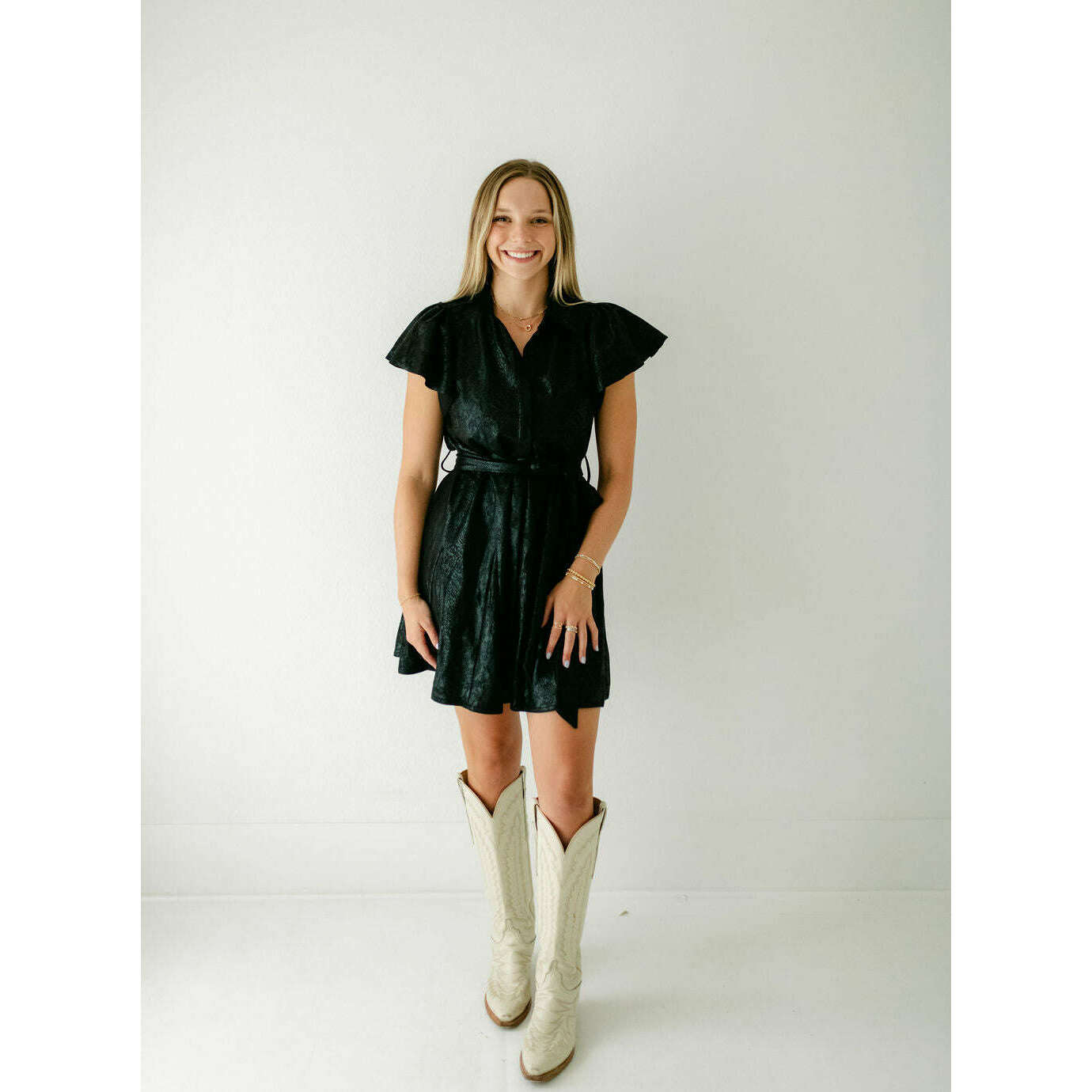 Sincerely Ours Aly Black Snake Suede Mini Dress, M / Black Sincerely Ours Aly Black Snake Suede Mini Dress, M / Black