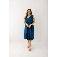 8.28 Boutique:Meet Me in Santorini,Meet Me in Santorini Azure Chambray Maxi Dress,Dress