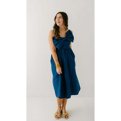 8.28 Boutique:Meet Me in Santorini,Meet Me in Santorini Azure Chambray Maxi Dress,Dress