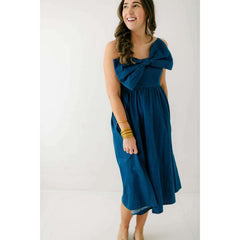 8.28 Boutique:Meet Me in Santorini,Meet Me in Santorini Azure Chambray Maxi Dress,Dress