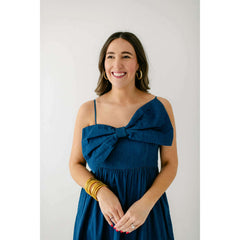 8.28 Boutique:Meet Me in Santorini,Meet Me in Santorini Azure Chambray Maxi Dress,Dress