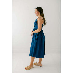 8.28 Boutique:Meet Me in Santorini,Meet Me in Santorini Azure Chambray Maxi Dress,Dress