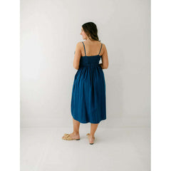 8.28 Boutique:Meet Me in Santorini,Meet Me in Santorini Azure Chambray Maxi Dress,Dress