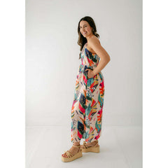 8.28 Boutique:Jade by Melody Tam,Jade Melody Tam Tropical Foliage Front Cross Halter Maxi,Dresses