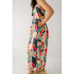 8.28 Boutique:Jade by Melody Tam,Jade Melody Tam Tropical Foliage Front Cross Halter Maxi,Dresses