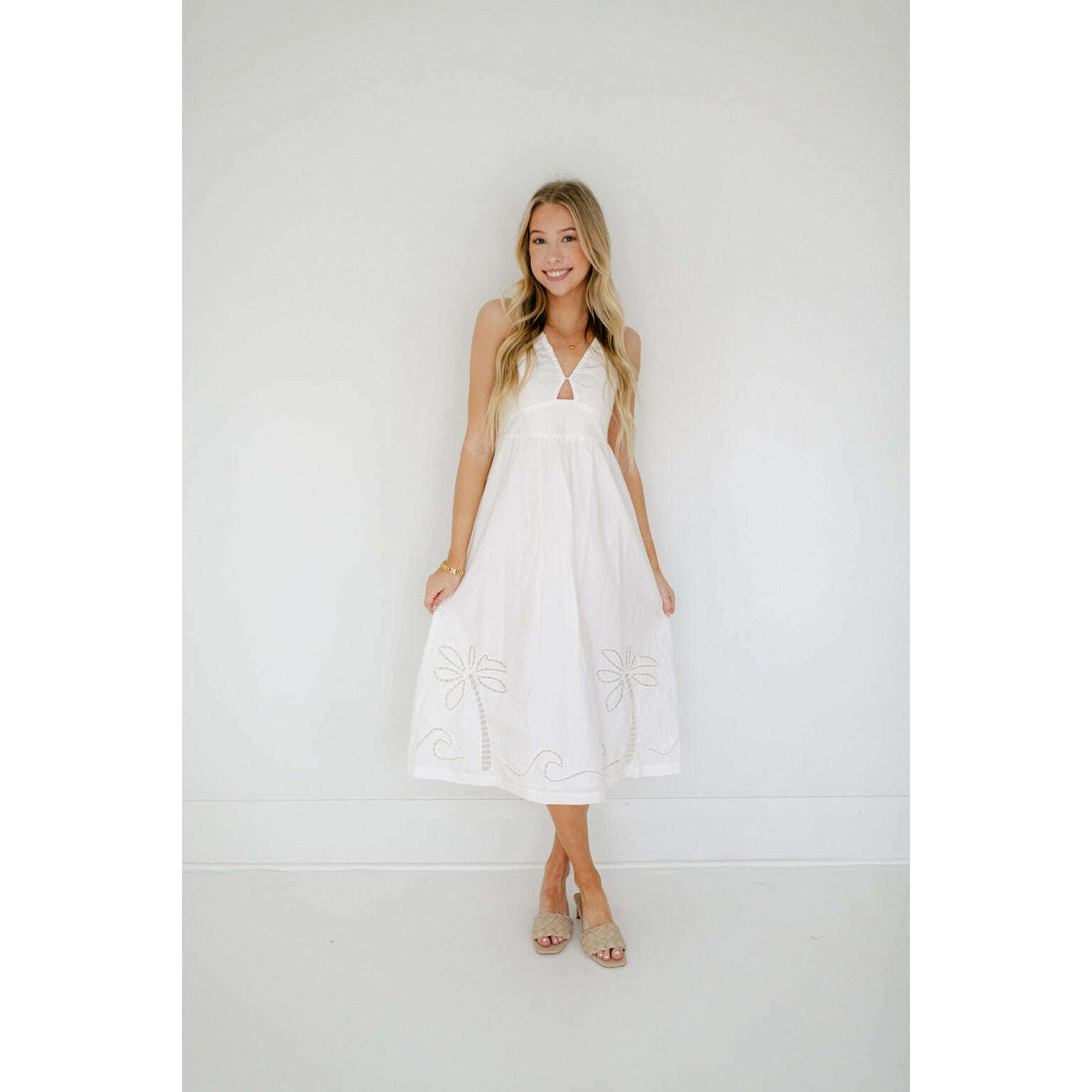 Mink Pink Romina Broderie Midi Dress – 8.28 Boutique