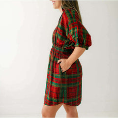 8.28 Boutique:Emily McCarthy,Emily McCarthy Palmer Dress in Tartan Cheetah,Dress
