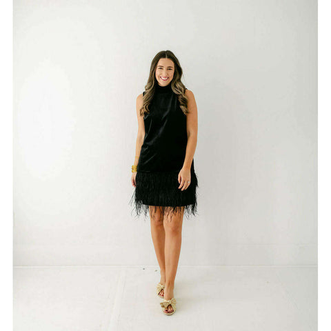 Tyler Boe Chelsea Ponte Feather Dress