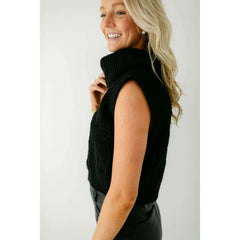 8.28 Boutique:Kerisma Knits,Kerisma Knits Marlene Top in Black,Sweaters