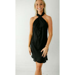 8.28 Boutique:Sincerely Ours,Sincerely Ours Victoria Black Mini Dress,Dress