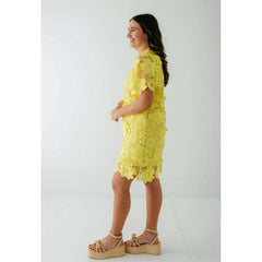 8.28 Boutique:Jade by Melody Tam,Jade Melody Tam Yellow Lace Dress in Chemise,Dress