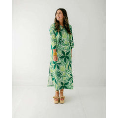 8.28 Boutique:Jade by Melody Tam,Jade Melody Tam Bold Vines Lace up Maxi Dress,dress