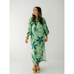 8.28 Boutique:Jade by Melody Tam,Jade Melody Tam Bold Vines Lace up Maxi Dress,dress