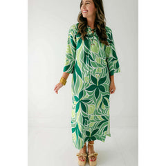 8.28 Boutique:Jade by Melody Tam,Jade Melody Tam Bold Vines Lace up Maxi Dress,dress