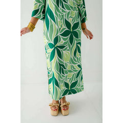 8.28 Boutique:Jade by Melody Tam,Jade Melody Tam Bold Vines Lace up Maxi Dress,dress