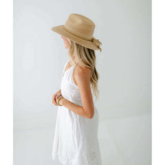 8.28 Boutique:Tipsy Threads,Tipsy Threads Gold Braid Natural Palm Hat,Hat