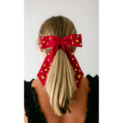 8.28 Boutique:Brianna Cannon,Brianna Cannon Florida State Garnet Bow Barrette,hair bow