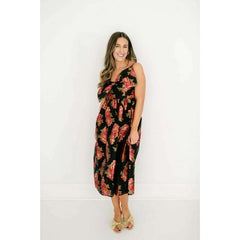 8.28 Boutique:Meet Me in Santorini,Meet Me in Santorini Scarlet Blossom Noir Bow Dress,Dress