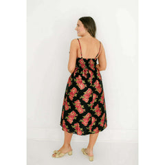 8.28 Boutique:Meet Me in Santorini,Meet Me in Santorini Scarlet Blossom Noir Bow Dress,Dress