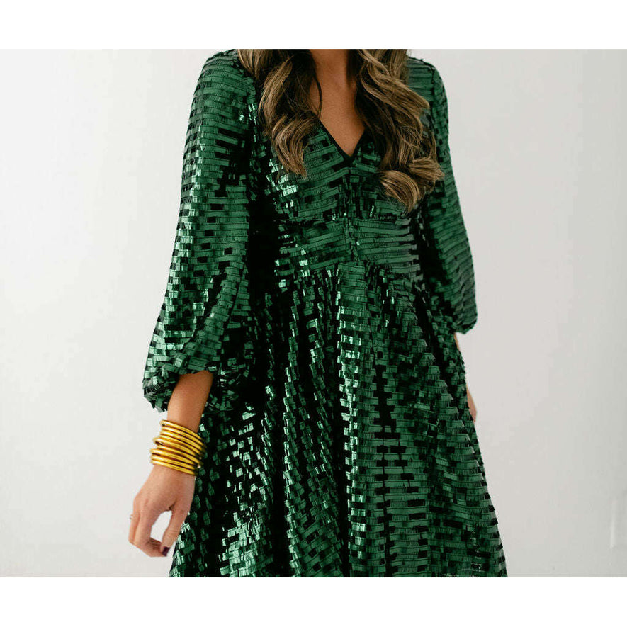 alden adair green dress Alden Adair Cher Dress in Tinsel, XS / Tinsel