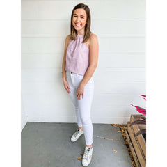 8.28 Boutique:LUCY PARIS,Lucy Paris Milana Faux Leather Halter Top,Top