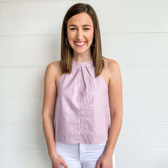 8.28 Boutique:LUCY PARIS,Lucy Paris Milana Faux Leather Halter Top,Top