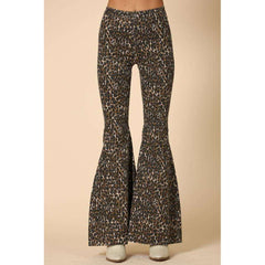 8.28 Boutique:By Together,By Together Going Places Cheetah Flare Jeans,Bottoms