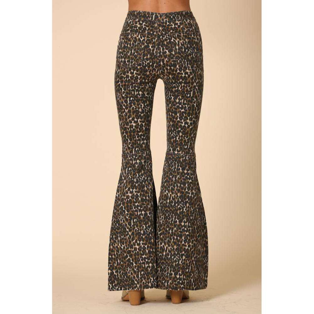 8.28 Boutique:By Together,By Together Going Places Cheetah Flare Jeans,Bottoms