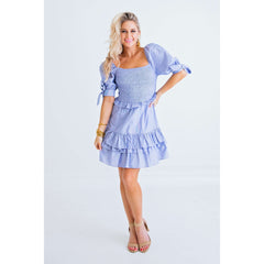 8.28 Boutique:Karlie Clothes,Karlie Clothes Swiss Dot Smocked Tiered Dress,Dresses