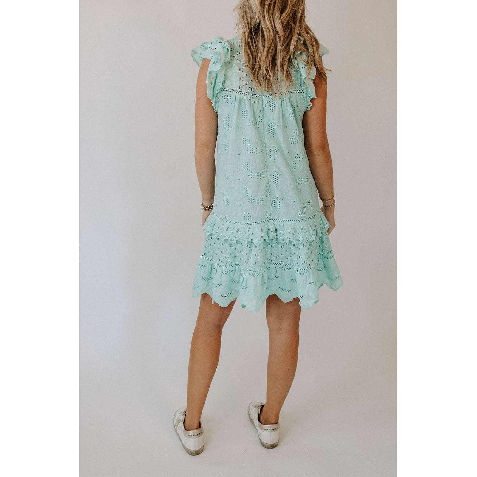 8.28 Boutique:ALLISON New York,Allison Lucia Lace Mini Dress in Mint,Dress