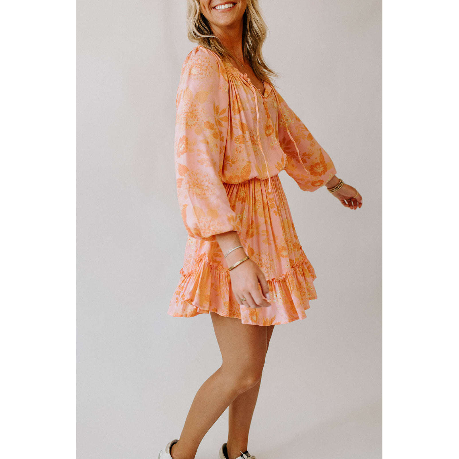 8.28 Boutique:Z-Supply,Z-Supply Montecito Floral Sunkist Coral Dress,Dress