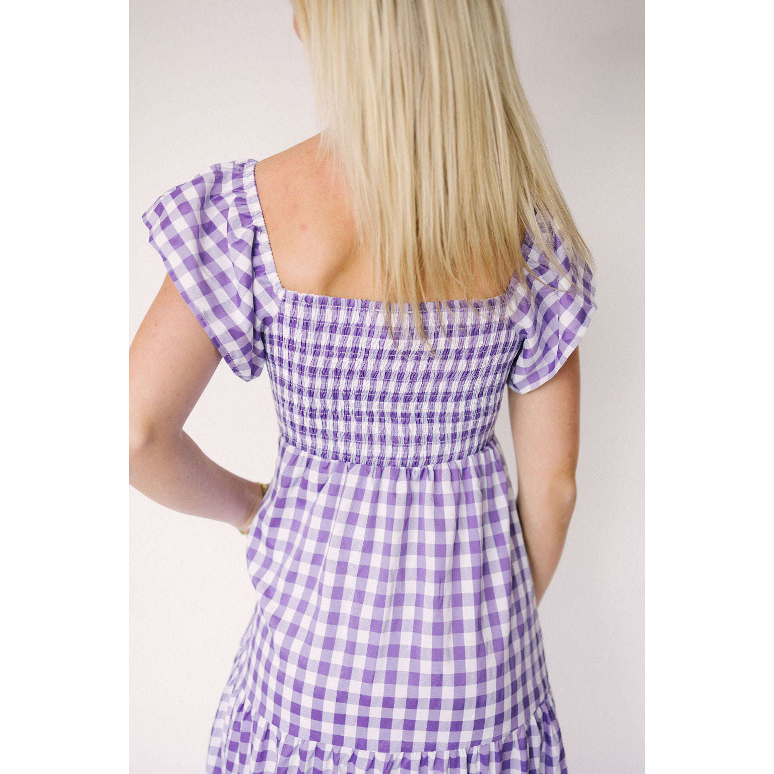 8.28 Boutique:Buddy Love,Buddy Love Brynn Purple Checker Dress,Dresses