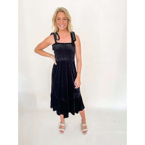 Molly Bracken Black and Gold Sequence Dress