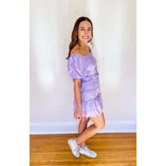 8.28 Boutique:Joy*Joy,Joy*Joy Smocked Top in Lilac,Shirts & Tops
