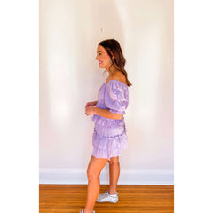8.28 Boutique:Joy*Joy,Joy*Joy Smocked Top in Lilac,Shirts & Tops