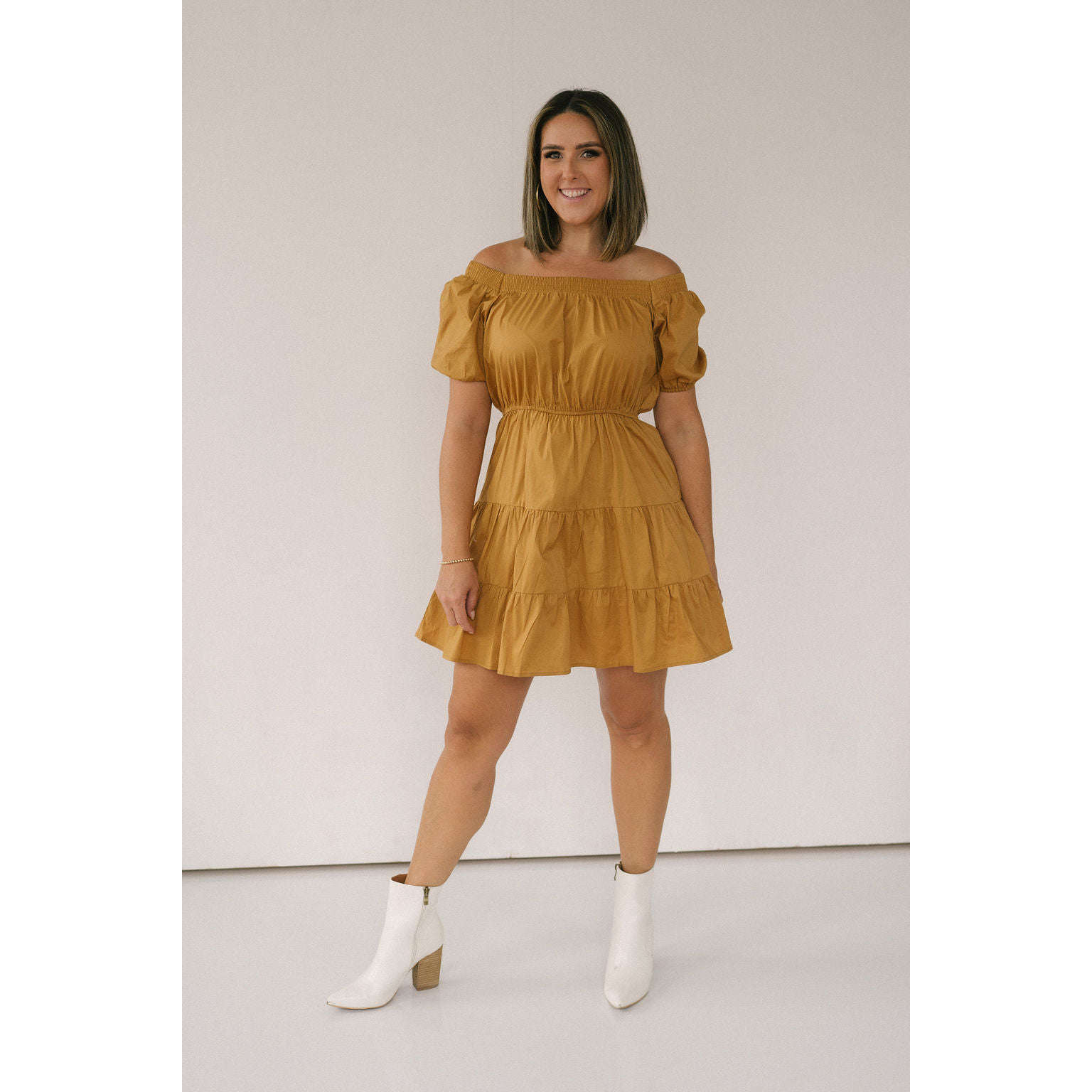 Sadie & Sage Show Me Love Poplin Dress, S / Golden Sadie & Sage Show Me Love Poplin Dress, S / Golden