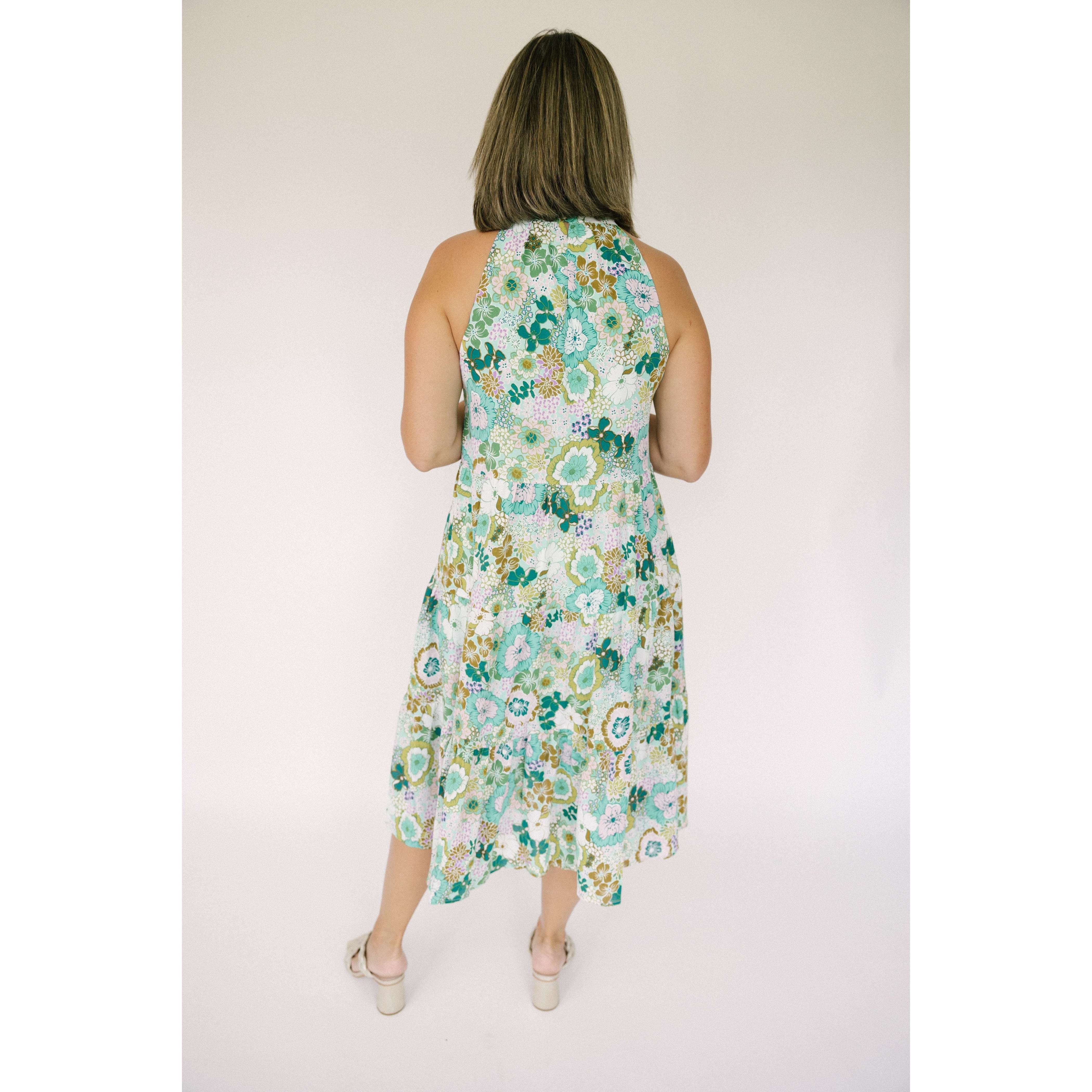 Jade Melody Tam Floral Tiered Halter Dress – 8.28 Boutique