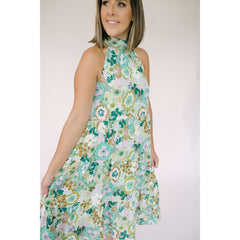 8.28 Boutique:Jade Melody Tam,Jade Melody Tam Floral Tiered Halter Dress,Dresses