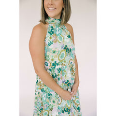 8.28 Boutique:Jade Melody Tam,Jade Melody Tam Floral Tiered Halter Dress,Dresses