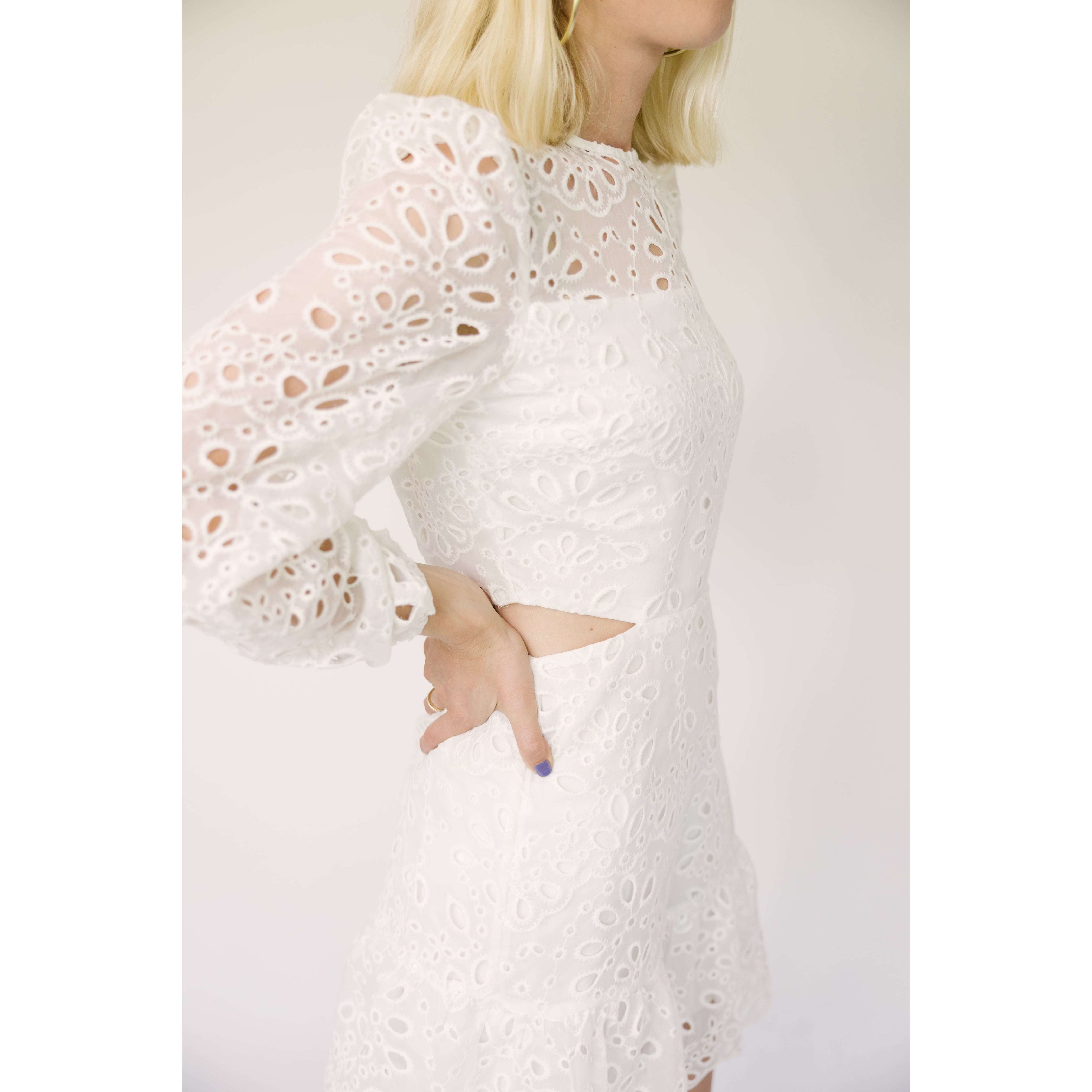 Lucy Paris Faith Cut Out Dress, L / White Lucy Paris Faith Cut Out Dress, L / White