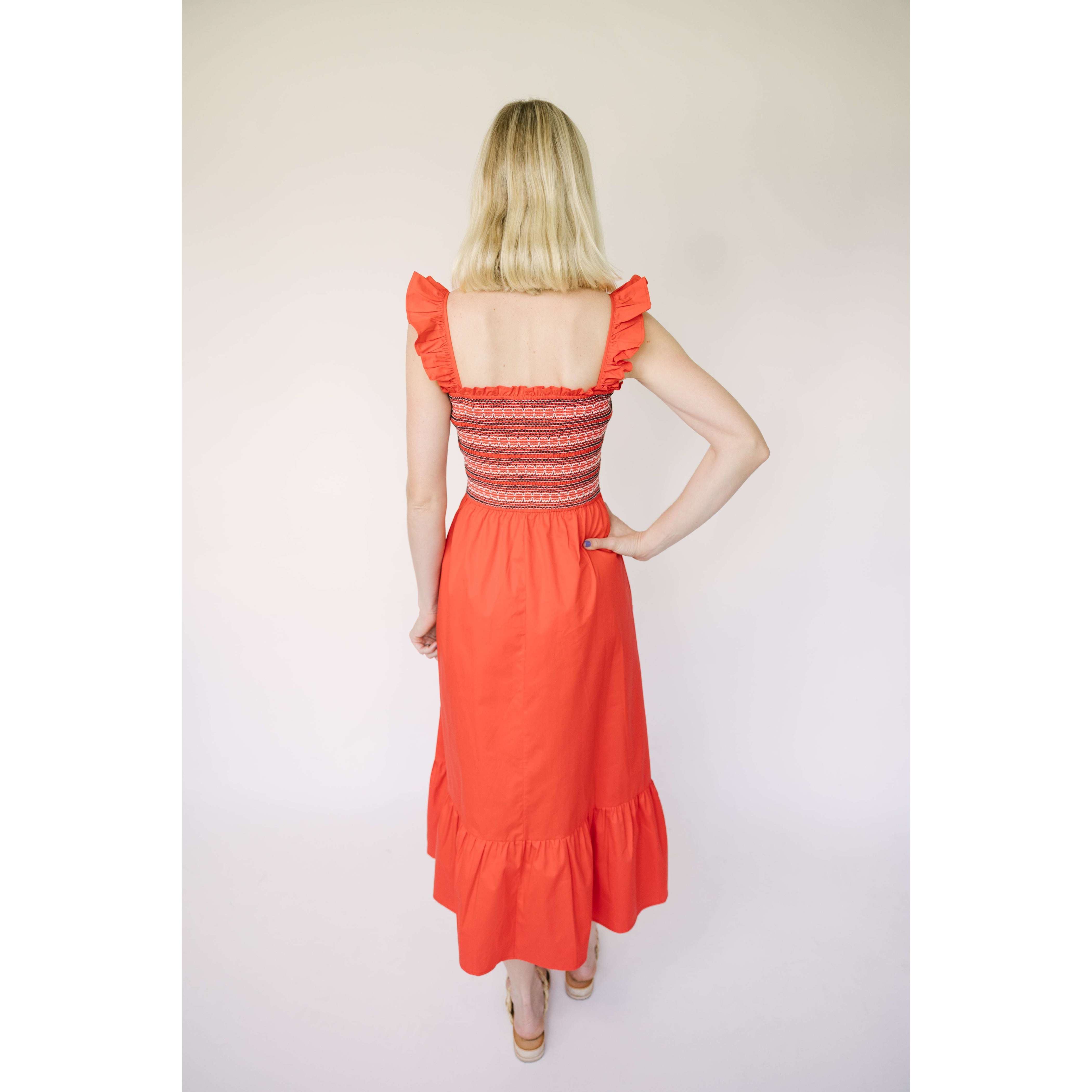 8.28 Boutique:Moodie,Moodie Smocked Top Twill Midi Dress,Dresses