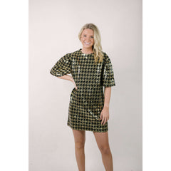 8.28 Boutique:Molly Bracken,Molly Bracken Black and Gold Sequence Dress,dress