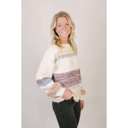 8.28 Boutique:8.28 Boutique,The Brooks Striped Sweater,Sweaters