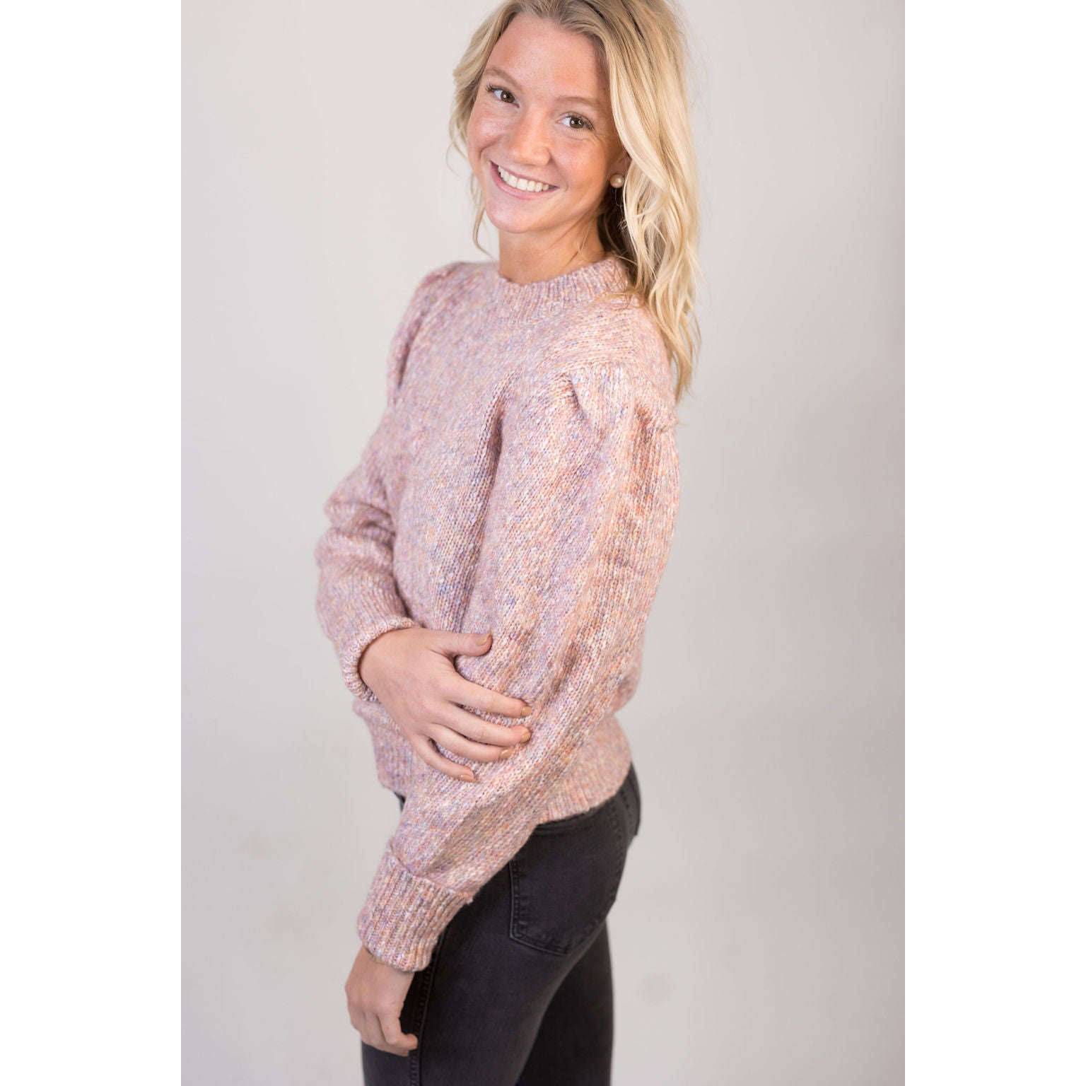 8.28 Boutique:8.28 Boutique,The Marshall Puff Sleeve Sweater,Sweaters