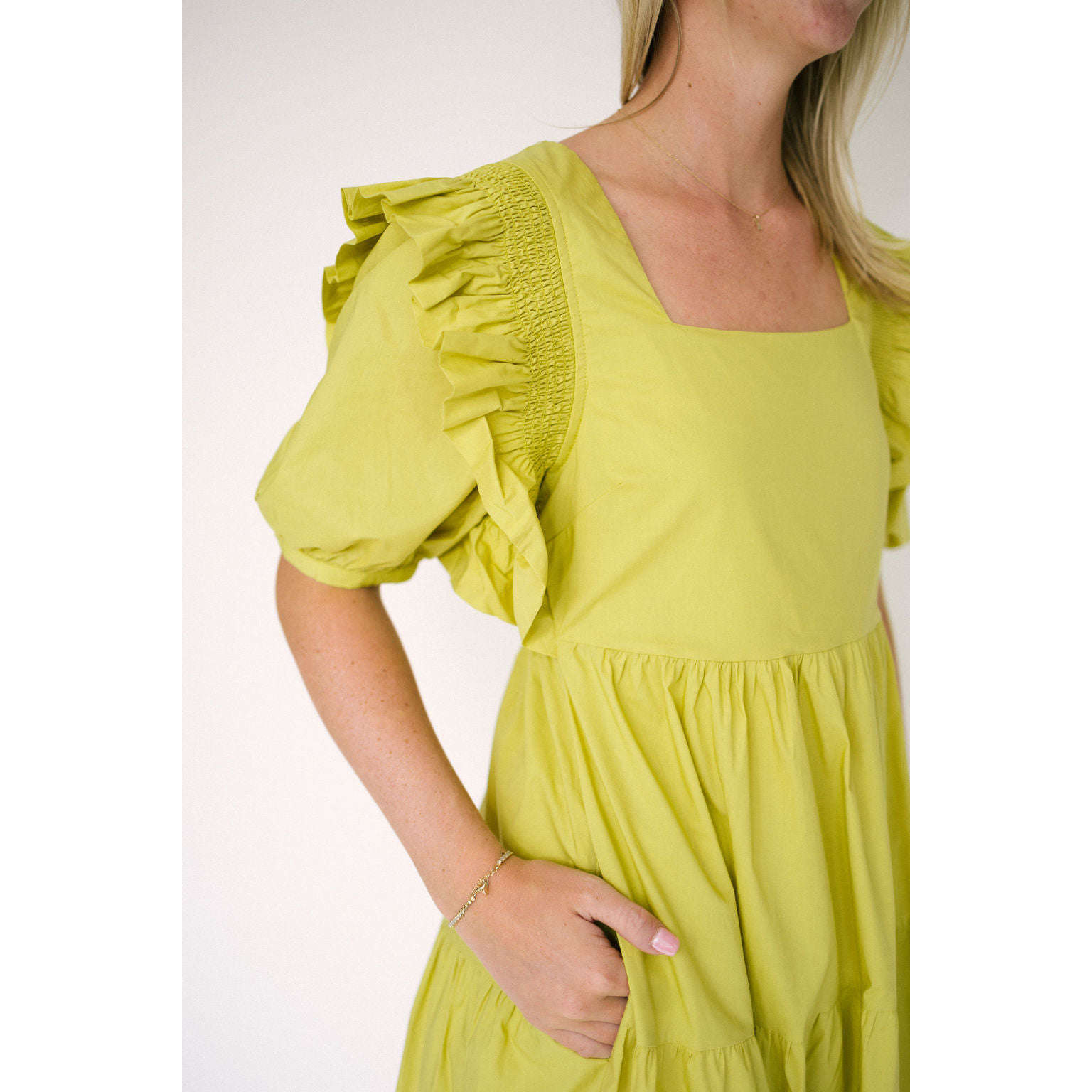 8.28 Boutique:English Factory,English Factory Poplin Maxi Dress in Lime,Dresses