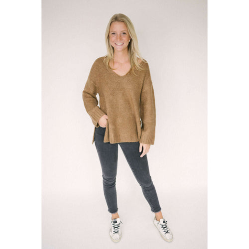 8.28 Boutique:Z-Supply,Z-Supply Weekender Sweater in Camel Brown,Sweaters