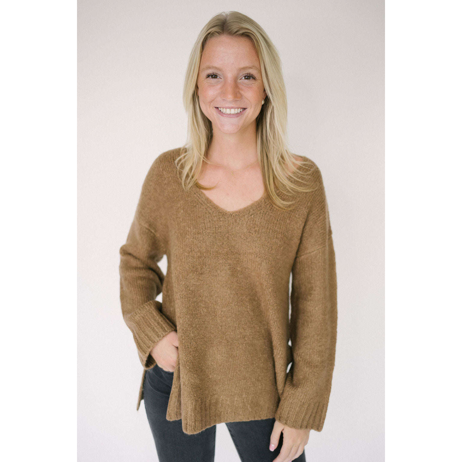 8.28 Boutique:Z-Supply,Z-Supply Weekender Sweater in Camel Brown,Sweaters