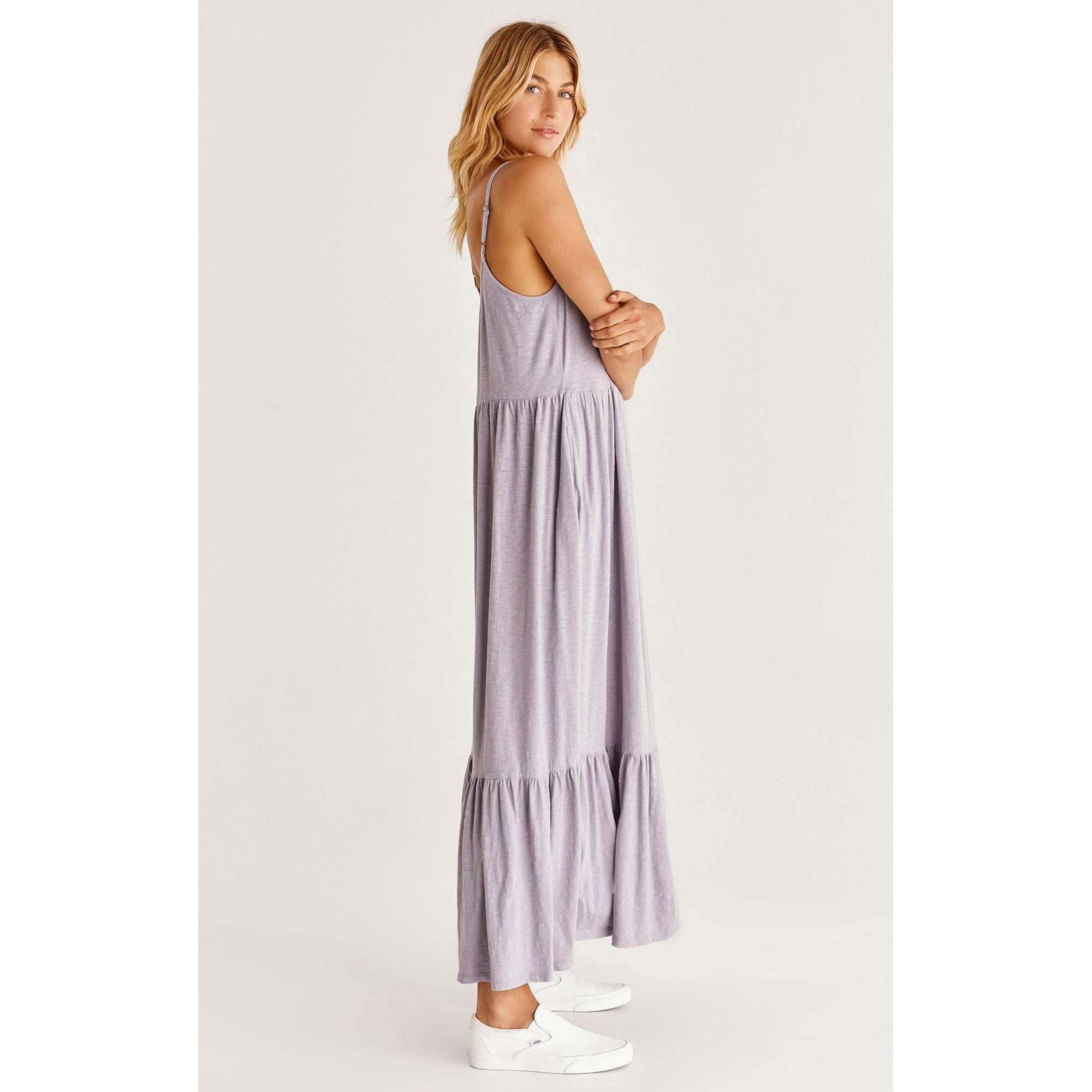 8.28 Boutique:Z-Supply,Z-Supply Lido Slub Midi Dress in Lavender Ash,Dresses