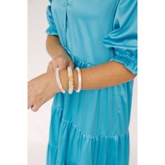 8.28 Boutique:Sandy Pearls,Bella White Marble Bracelet,Bracelets