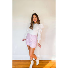 8.28 Boutique:Buddy Love,Buddy Love Peyton Lavender Shorts,Shorts